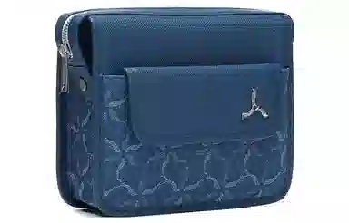 LI-NING 1990 Classic Series Retro Denim Crossbody Bag Blue Grey