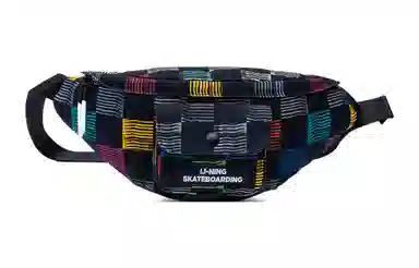 中国李宁 极限运动系列时尚休闲印花 棉质 胸包腰包 常规 男女同款情侣款 多色