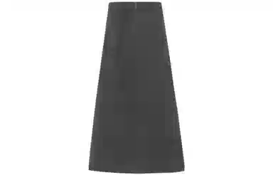 美洋 纯色高腰宽松长款半身裙 水泥灰