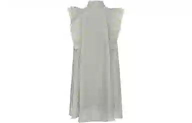 美洋 纯色蝴蝶结无袖连衣裙