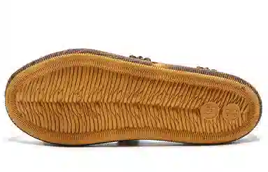 Baijingfang Retro Soft Sole Sandals Yellow