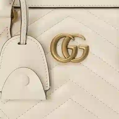 GUCCI Marmont Small Shoulder Bag White