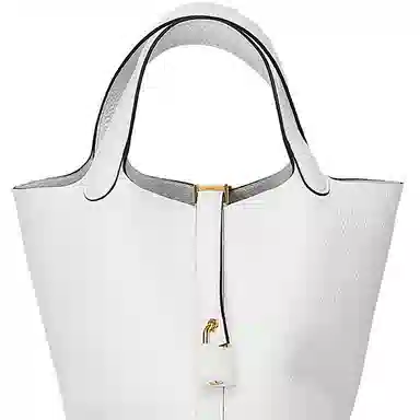 HERMES Picotin Lock 18 Clemence 0U New White