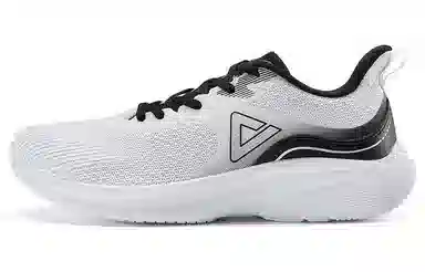 匹克 织物合成革 舒适 防滑耐磨透气 低帮 跑步鞋 男款 白黑