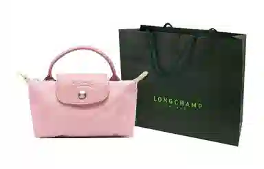 LONGCHAMP Le Pliage Green 17 Flower Pink