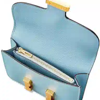 HERMES Constance Slim Evercolor J7 Bleu Lin