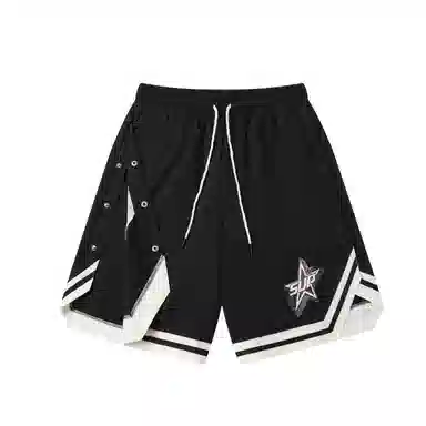 SUPEREALLY Retro Star Stripe Basketball Shorts
