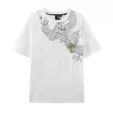 Oniarai Blue Dragon Embroidery T-Shirt
