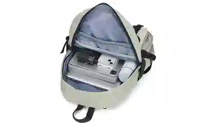 轻骑者 休闲百搭学生韩版旅游通勤户外运动 织物 旅行包书包背包双肩包 常规 男女同款情侣款 米白色/黑色/浅绿色/蓝色