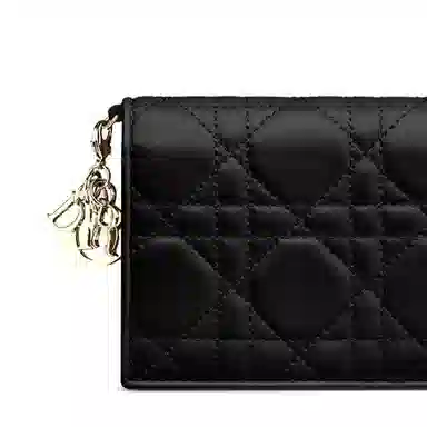 Dior Lady Dior Mini Wallet Black