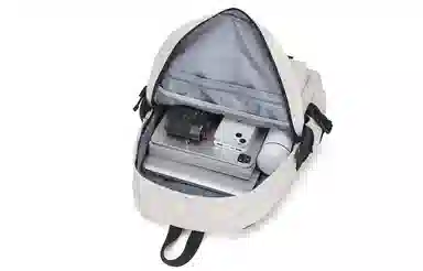 轻骑者 休闲百搭学生韩版旅游通勤户外运动 织物 旅行包书包背包双肩包 常规 男女同款情侣款 米白色/黑色/浅绿色/蓝色