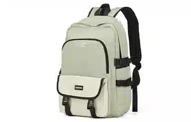 轻骑者 休闲百搭学生韩版旅游通勤户外运动 织物 旅行包书包背包双肩包 常规 男女同款情侣款 米白色/黑色/浅绿色/蓝色