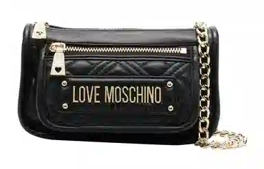 Love Moschino Quilted Chain Shoulder Bag Black