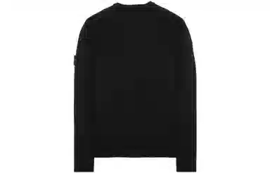 Stone Island V-Neck Knit Sweater Black