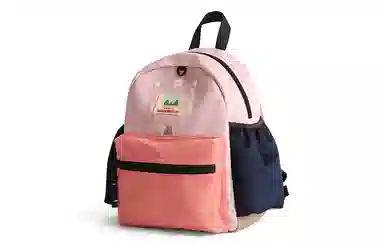 轻骑者 韩版可爱卡通休闲时尚潮流撞色初高中生大学生便携百搭多功能 织物 旅行包 书包背包双肩包 男女同款情侣款 多色