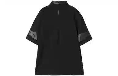 NORVINCY Letter Print Asymmetric Hem Polo Shirt