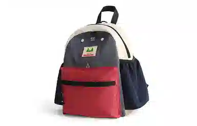 轻骑者 韩版可爱卡通休闲时尚潮流撞色初高中生大学生便携百搭多功能 织物 旅行包 书包背包双肩包 男女同款情侣款 多色