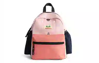 轻骑者 韩版可爱卡通休闲时尚潮流撞色初高中生大学生便携百搭多功能 织物 旅行包 书包背包双肩包 男女同款情侣款 多色