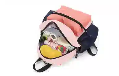 轻骑者 韩版可爱卡通休闲时尚潮流撞色初高中生大学生便携百搭多功能 织物 旅行包 书包背包双肩包 男女同款情侣款 多色