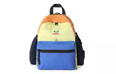 轻骑者 韩版可爱卡通休闲时尚潮流撞色初高中生大学生便携百搭多功能 织物 旅行包 书包背包双肩包 男女同款情侣款 多色