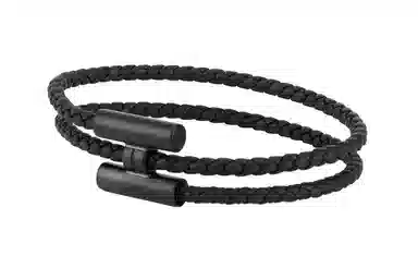 Hermes Tournis Tressé Bracelet Black