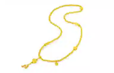 周大福 藏蕴传承系列寓意美满莲连莲开福瑞小金珠串珠一款多戴 足金 按克计价 黄金手链 女款