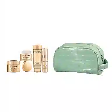 兰蔻 菁纯体验盒 焕亮滋润紧致塑颜+石头纹化妆包 小样版