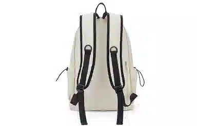 轻骑者 日系休闲学生大容量百搭潮流户外运动通勤 织物 电脑包旅行包书包背包双肩包 常规 男女同款情侣款 米白/黑色