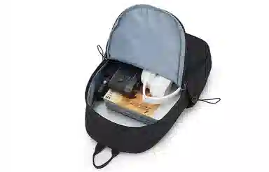 轻骑者 日系休闲学生大容量百搭潮流户外运动通勤 织物 电脑包旅行包书包背包双肩包 常规 男女同款情侣款 米白/黑色