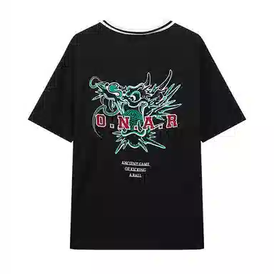 oniarai SS23 Retro Football Polo Shirt Black