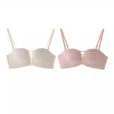 内在密码 内衣女小胸聚拢防下垂显大防滑隐形美背无痕抹胸 两件装