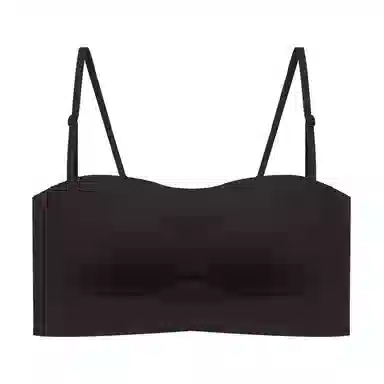 内在密码 无痕抹胸吊带内衣女美背心一体细肩带聚拢防下垂大胸罩显小文胸 两件装