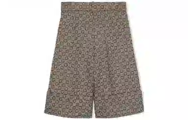 GUCCI SS23 Printed Button Straight Pants Brown