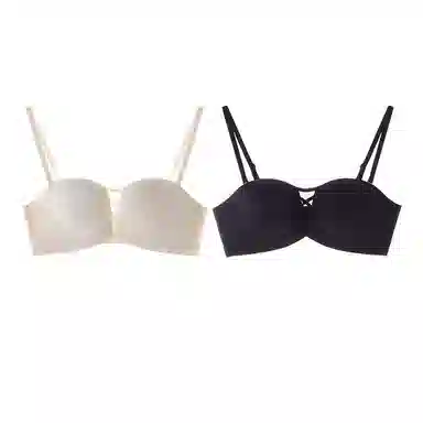 内在密码 内衣女小胸聚拢防下垂显大防滑隐形美背无痕抹胸 两件装
