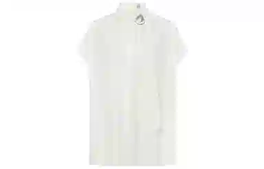 美洋 纯色斜领短袖衬衫 女款