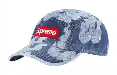 Supreme SS23 WEEK13 FLAMES JACQUARD DENIM CAMP CAP