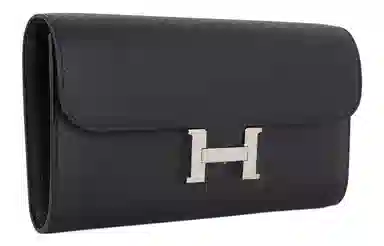 HERMES Constance Long To Go Epsom Noir