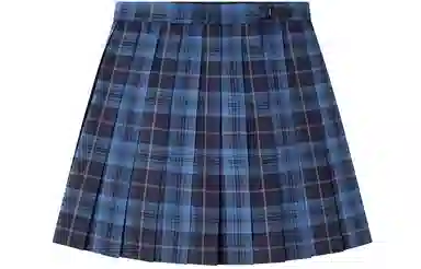 东鲸岁时记 日系复古制服格纹短款百搭学生百褶鲸落半身裙