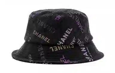 Chanel Logo Print Bucket Hat