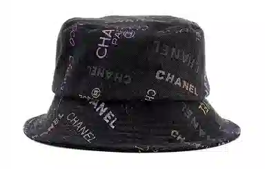 Chanel Logo Print Bucket Hat