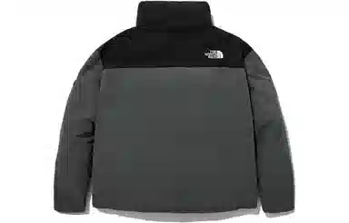 The North Face Logo Print Zip-Up Cotton Jacket Gray