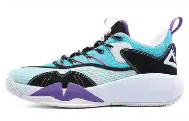 匹克 减震防滑耐磨 低帮 篮球鞋 蓝紫白