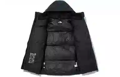 The North Face Logo Print Hoodie Jacket Black