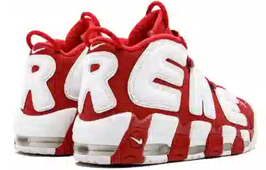 Supreme x Nike Air More Uptempo red