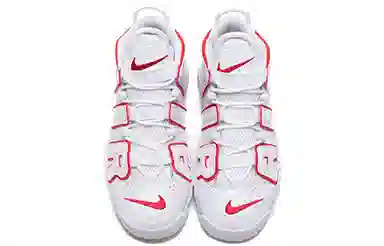 Nike Air More Uptempo White Varsity Red Outline"