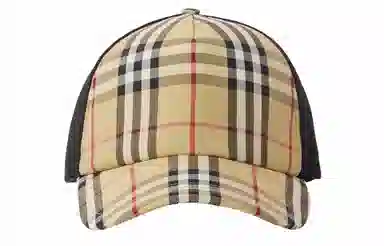 Burberry Adjustable Check Cap Beige