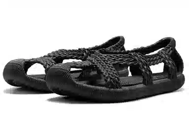 Baijingfang Retro Soft Sole Sandals Yellow