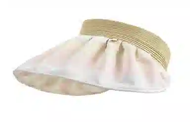 白卷 夏季出行防紫外线贝壳渐变双面可戴空顶 防晒帽 女款