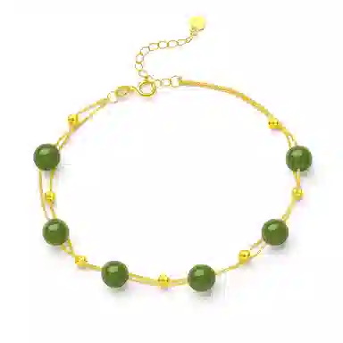 老庙 满天星碧玉双层 和田玉 手链 女款