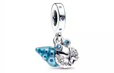 Pandora Hermit Crab Pendant Blue